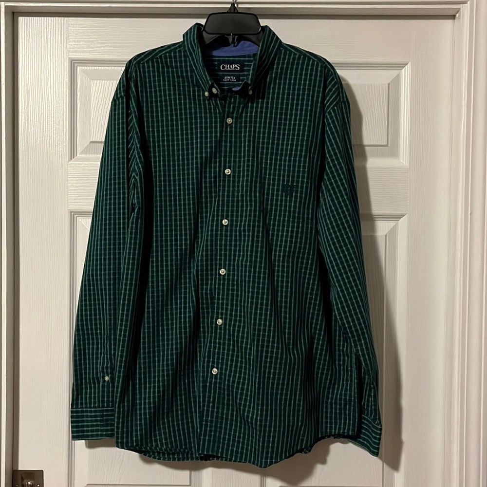 EUC Men’s Chaps Stretch Button Down Long Sleeve Shirt